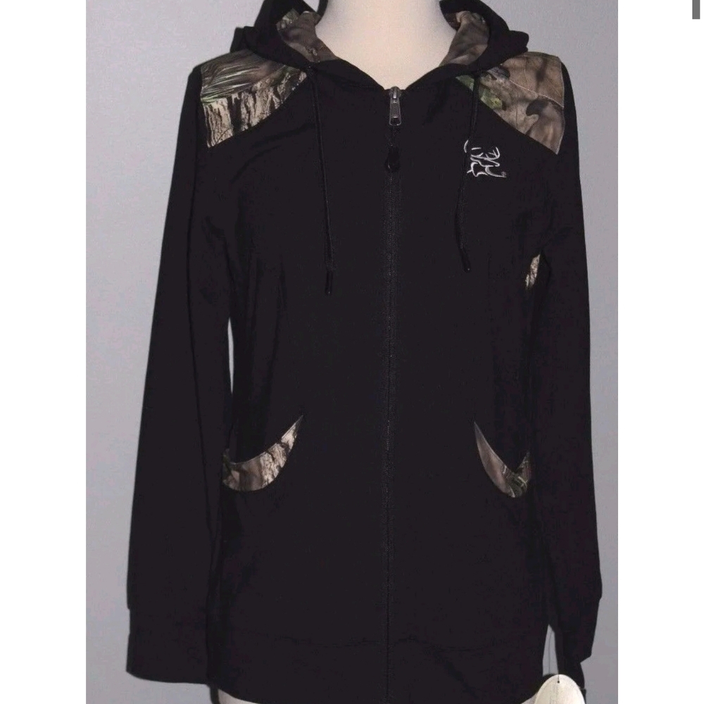 Camo & black zip up jacket